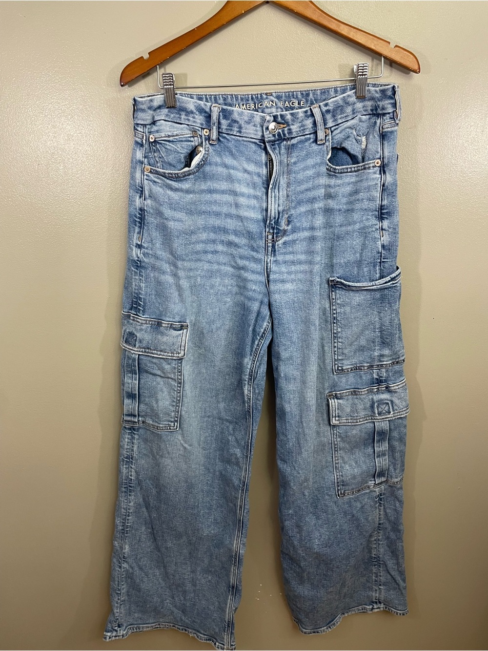 American Eagle Curvy Super High-Rise Baggy Wide Leg Jeans women’s 12